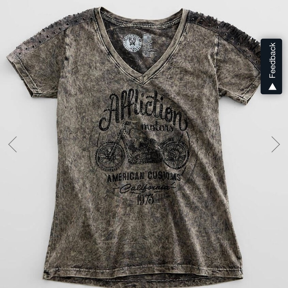 Affliction American customs rider t shirt